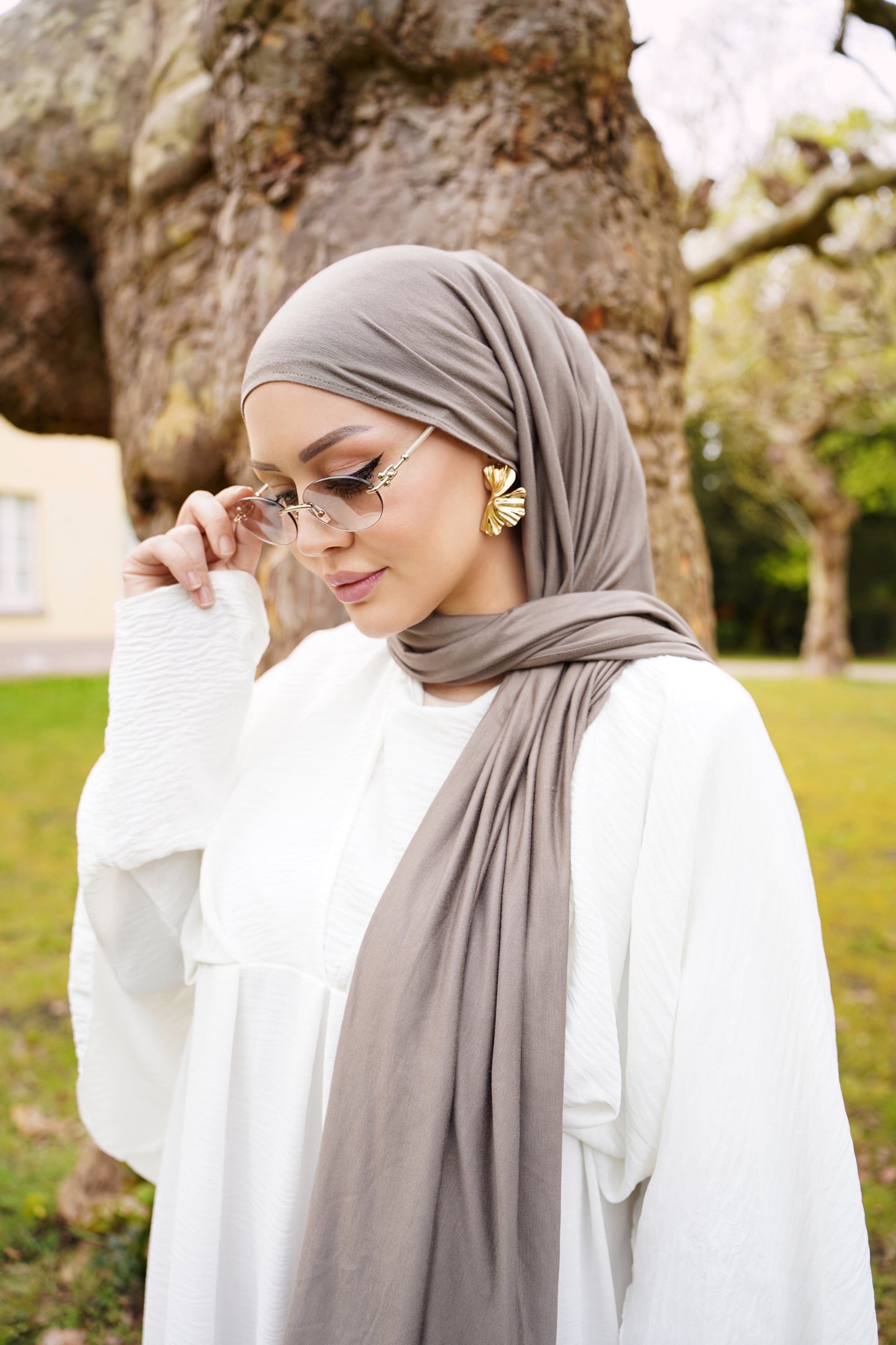 Jersey de coton premium - Caramel satiné