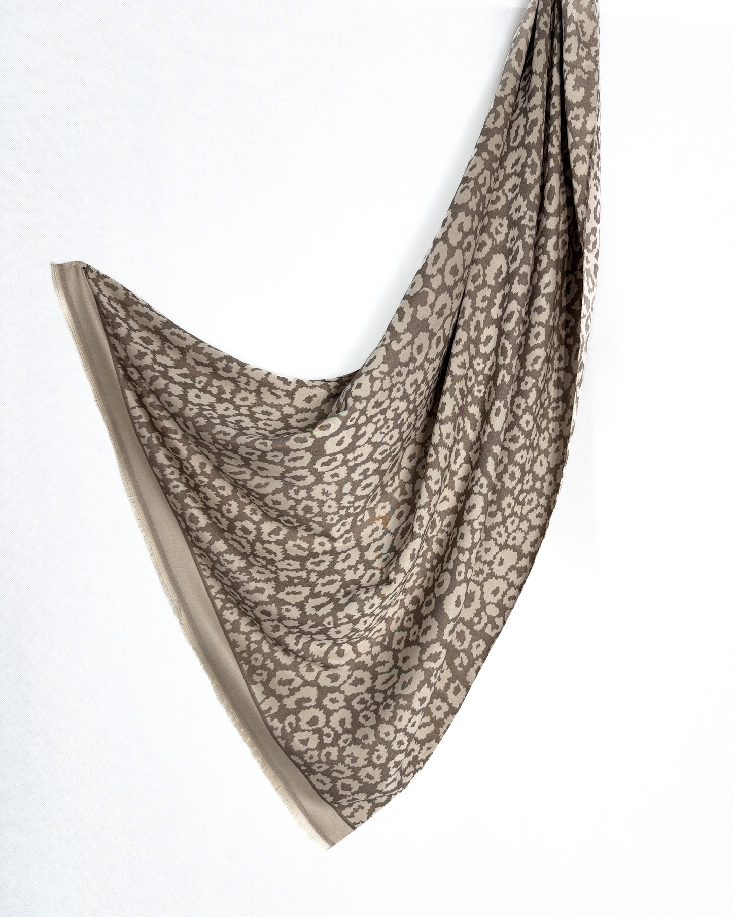 Premium Schal - Leopardenmuster - Braun Beige