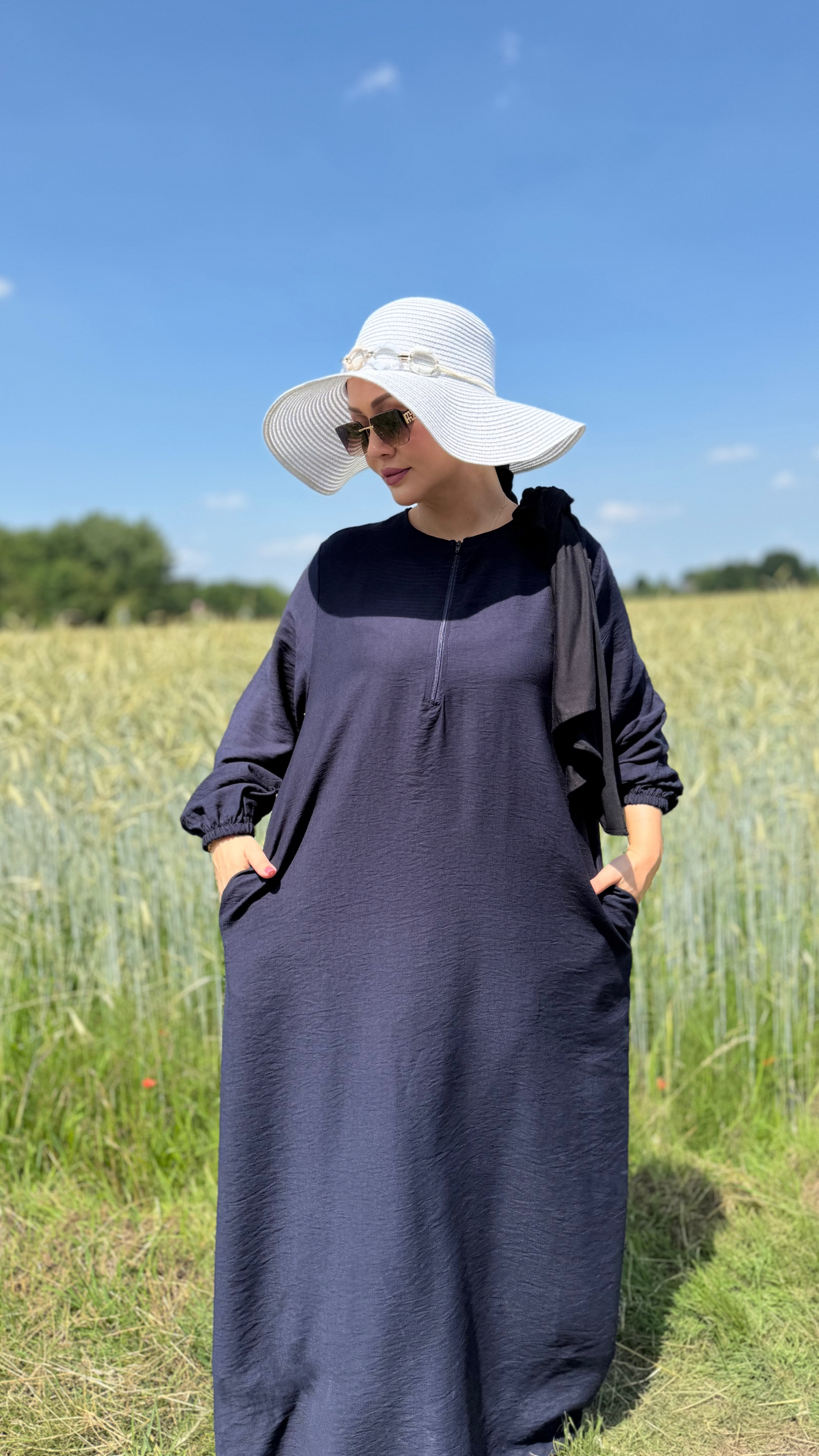 Basic Abaya - Dunkelblau