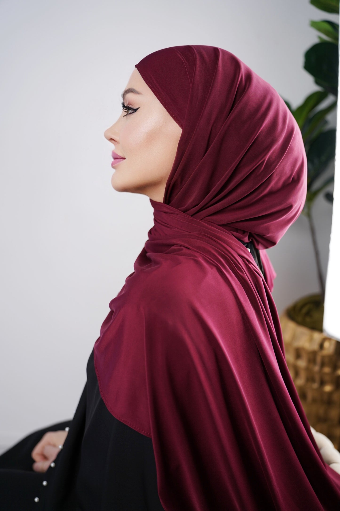Premium Liquid Jersey - Burgundy