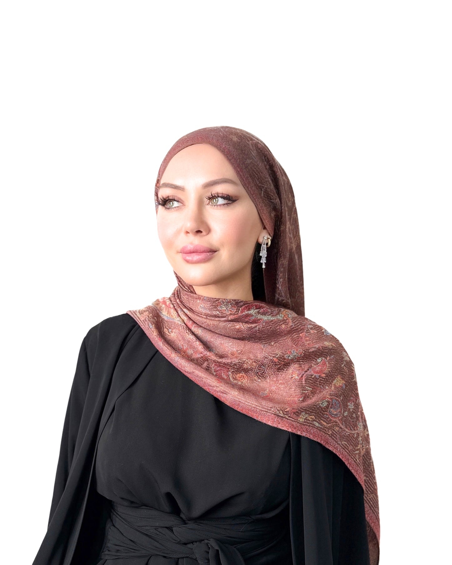 Pashmina Schal - Jacquard Paisley - Kupferrosé