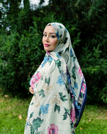 Floraler Schal - Pastellflora