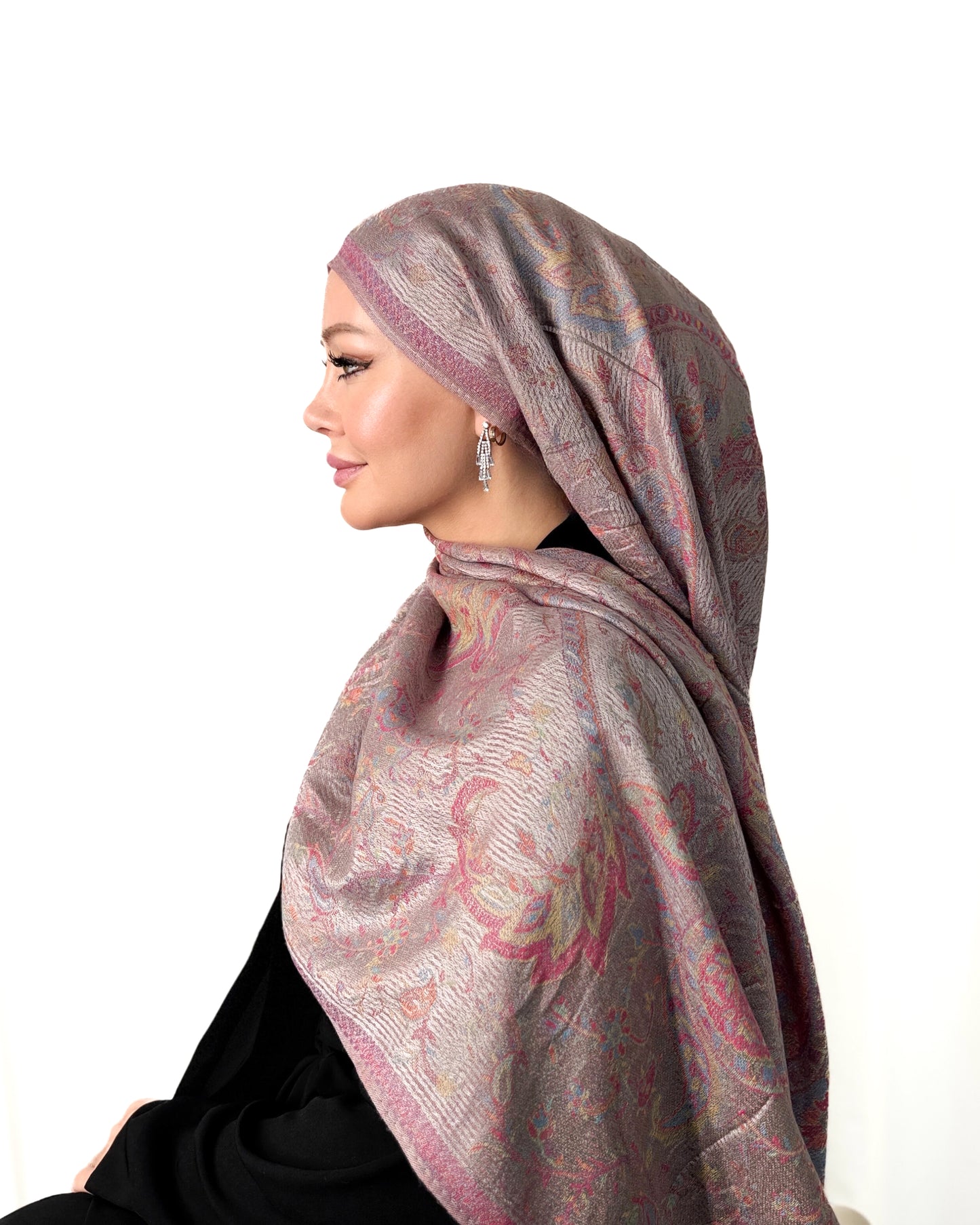 Pashmina Schal - Jacquard Paisley - Mauve