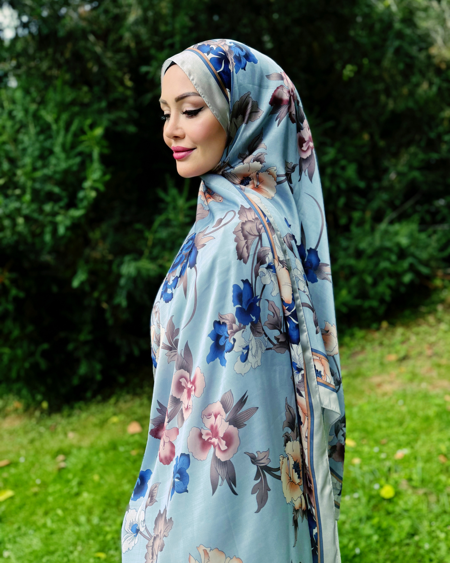 Floraler Schal - Eisblüte