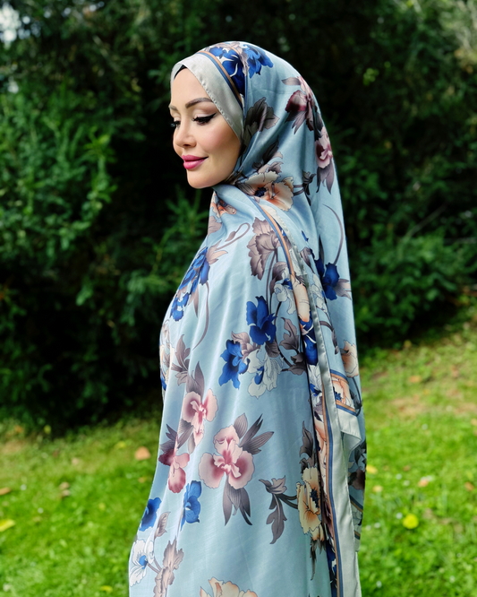 Floraler Schal - Eisblüte