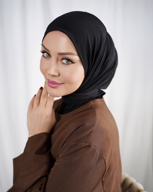 Express Liquid Jersey Hijab - Schwarz