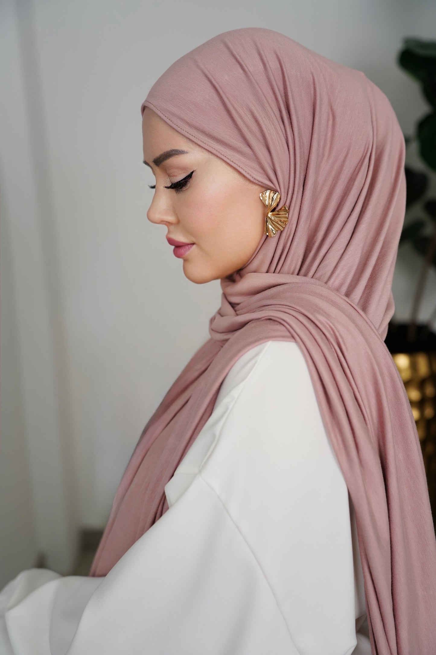 Premium Cotton Jersey Hijab – Soft Rosa | Blickdicht & Rutschfest