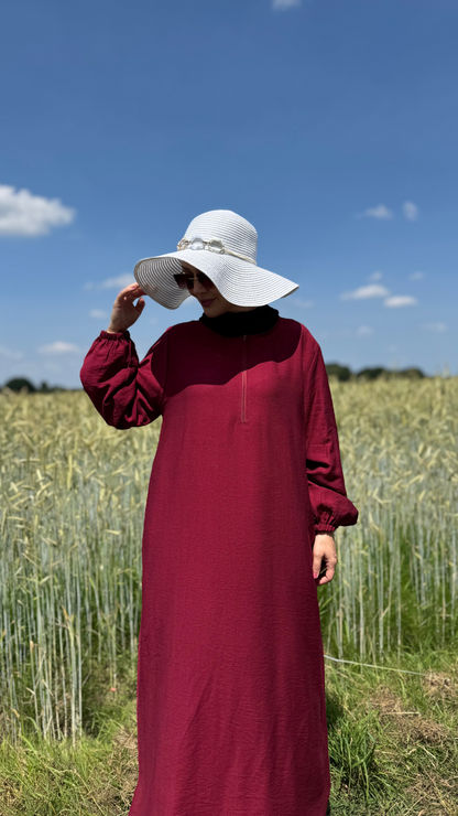 Basic Abaya - Bordeaux