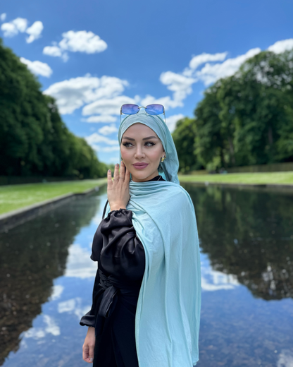 Premium Cotton Jersey - Eisblau