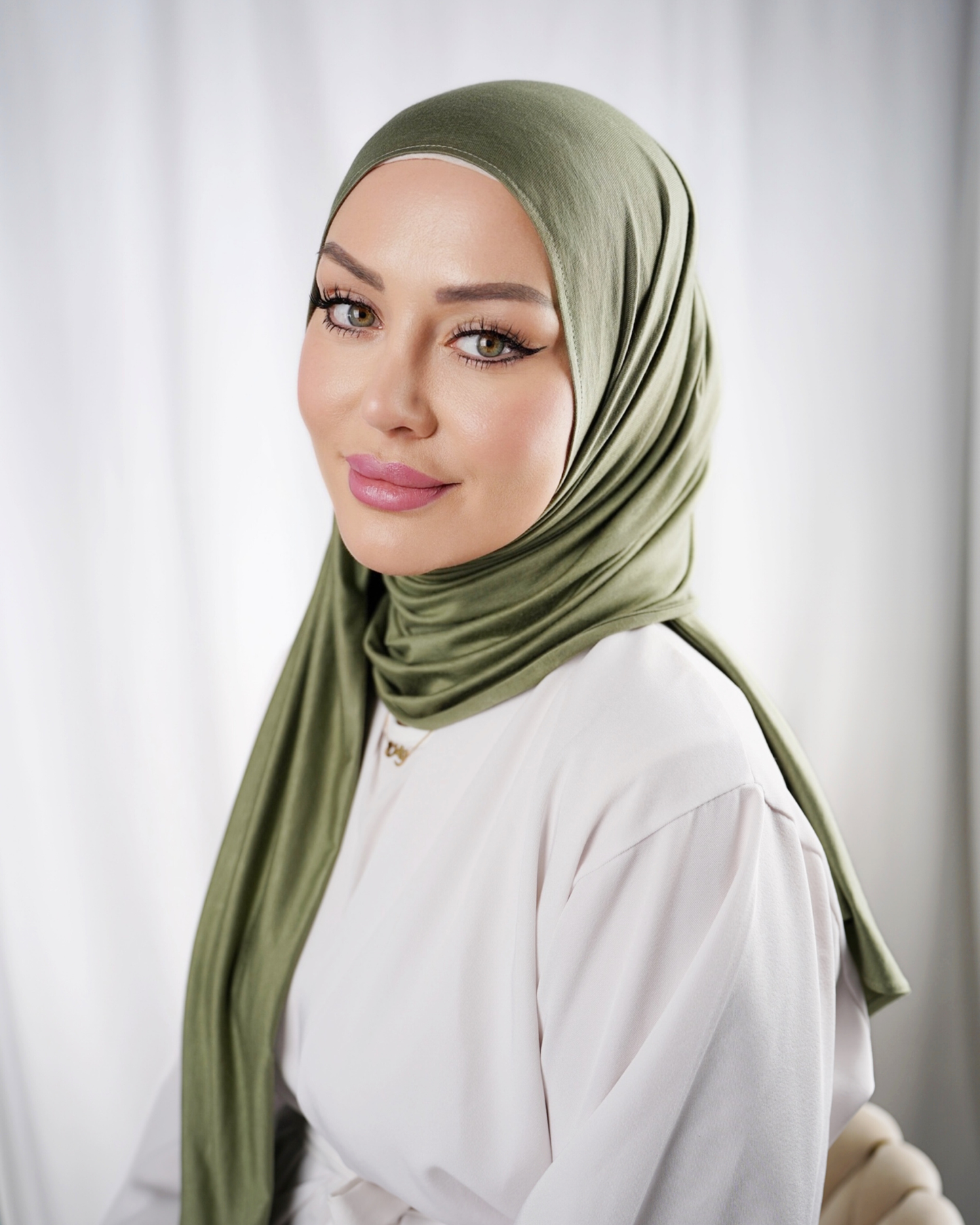 Premium Cotton Jersey - Olive Royal