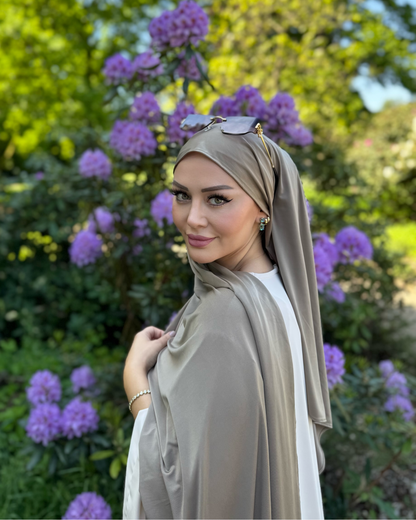 Premium Liquid Schal - Khaki