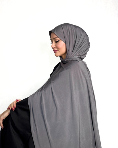 Premium Liquid Schal - Silbergrau