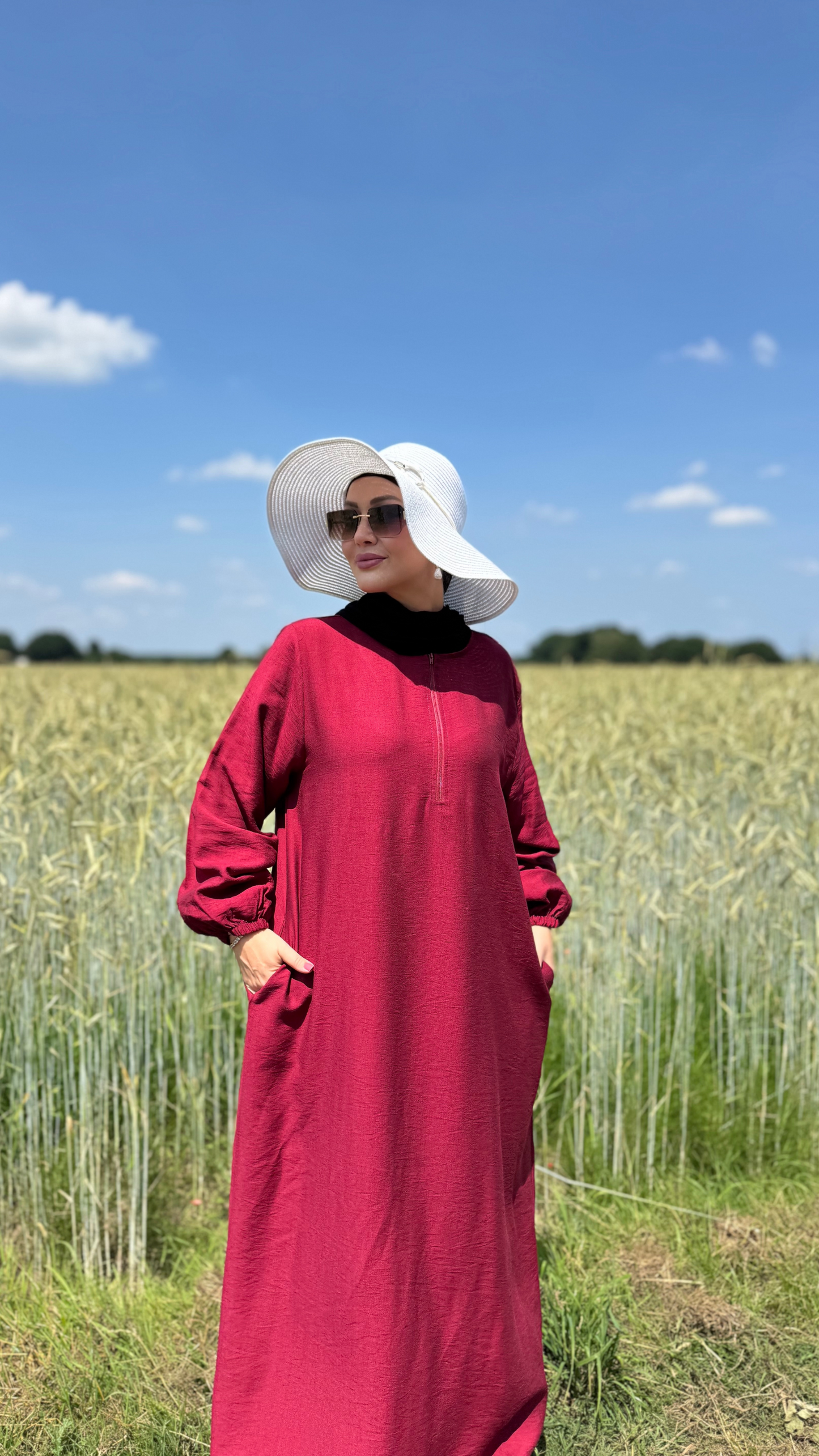 Basic Abaya - Bordeaux