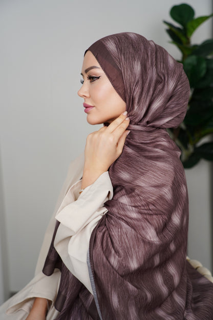 Premium Hijab - Soft Lila | Feder-Optik | Soft Baumwolle