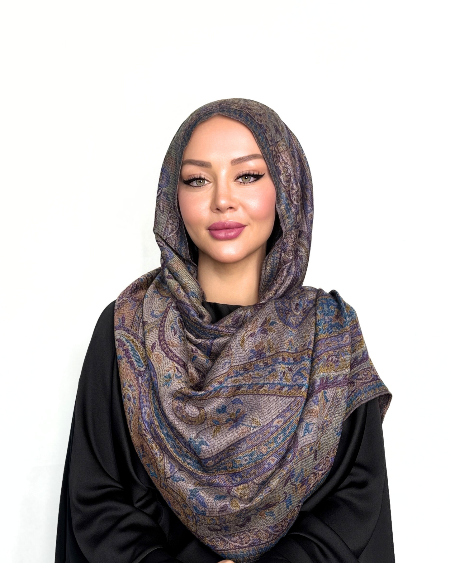 Pashmina Schal - Jacquard Paisley - Mystisches Mokka