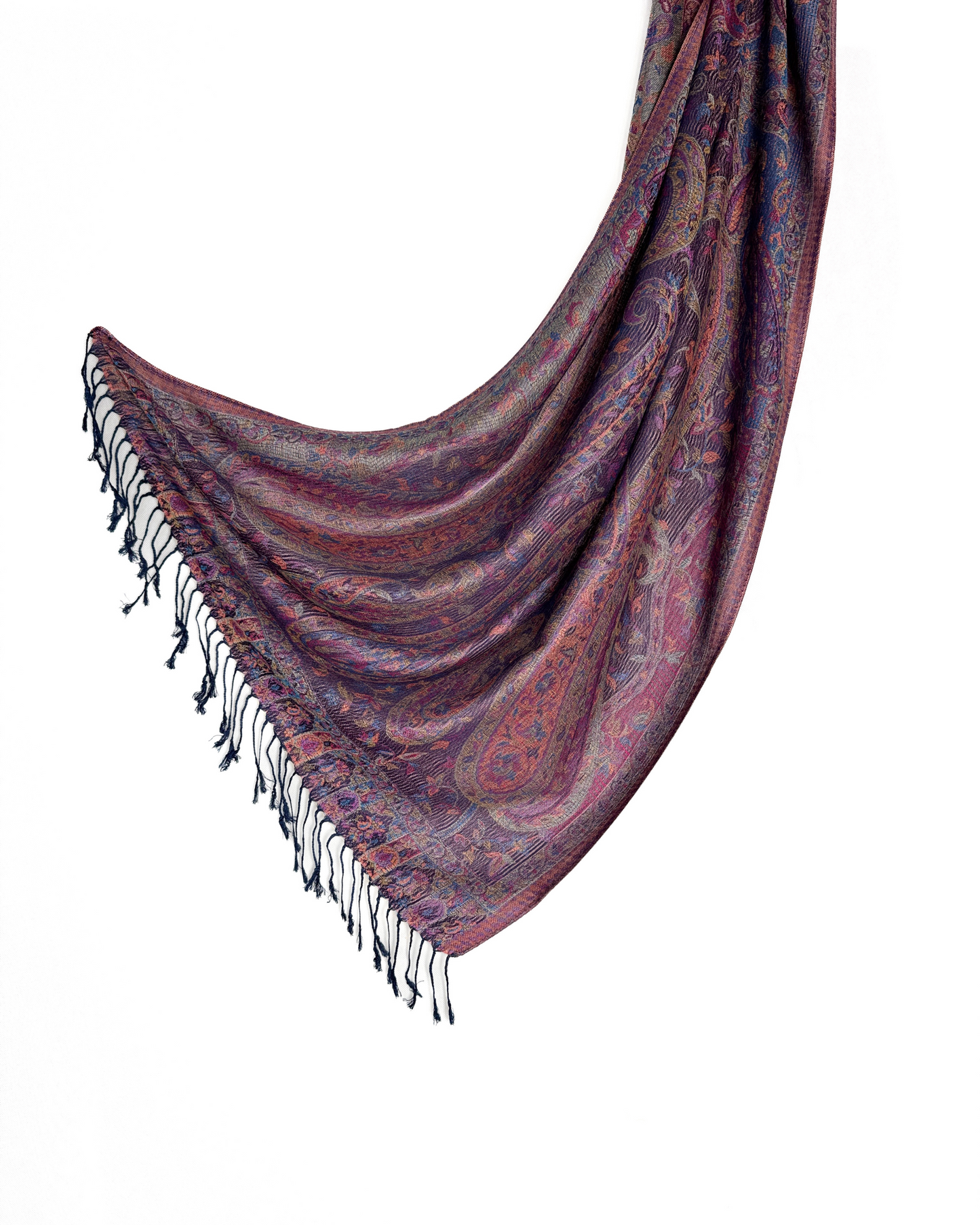 Pashmina Schal - Jacquard Paisley - Königliches Amethyst