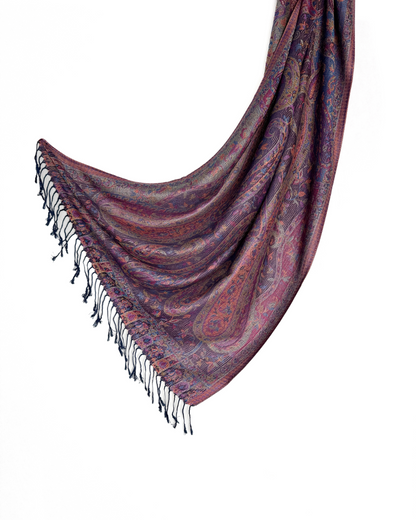 Pashmina Schal - Jacquard Paisley - Königliches Amethyst
