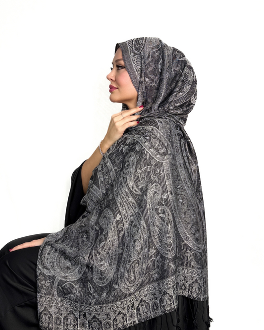 Pashmina Schal - Jacquard Paisley - Schattenonyx