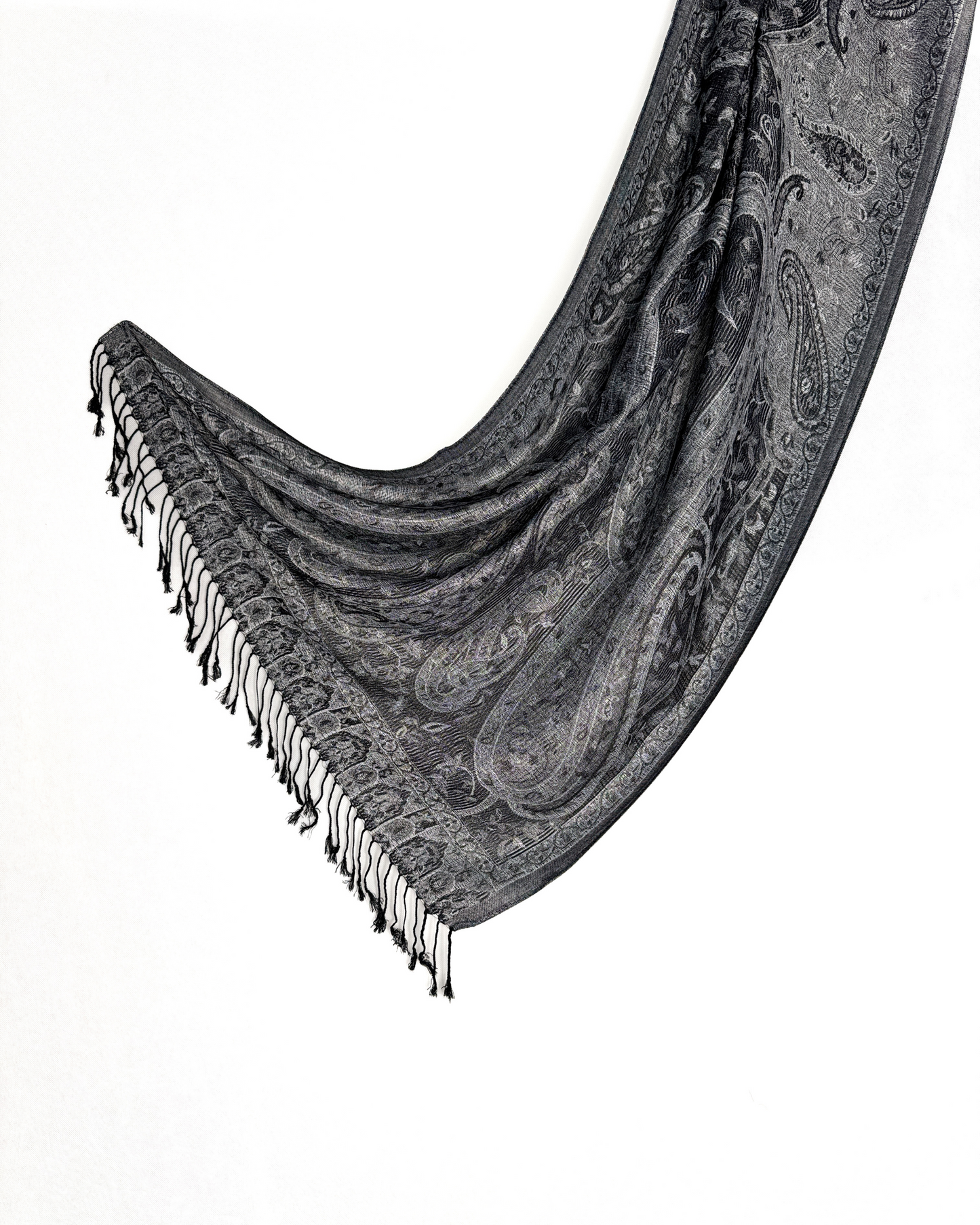 Pashmina Schal - Jacquard Paisley - Schattenonyx