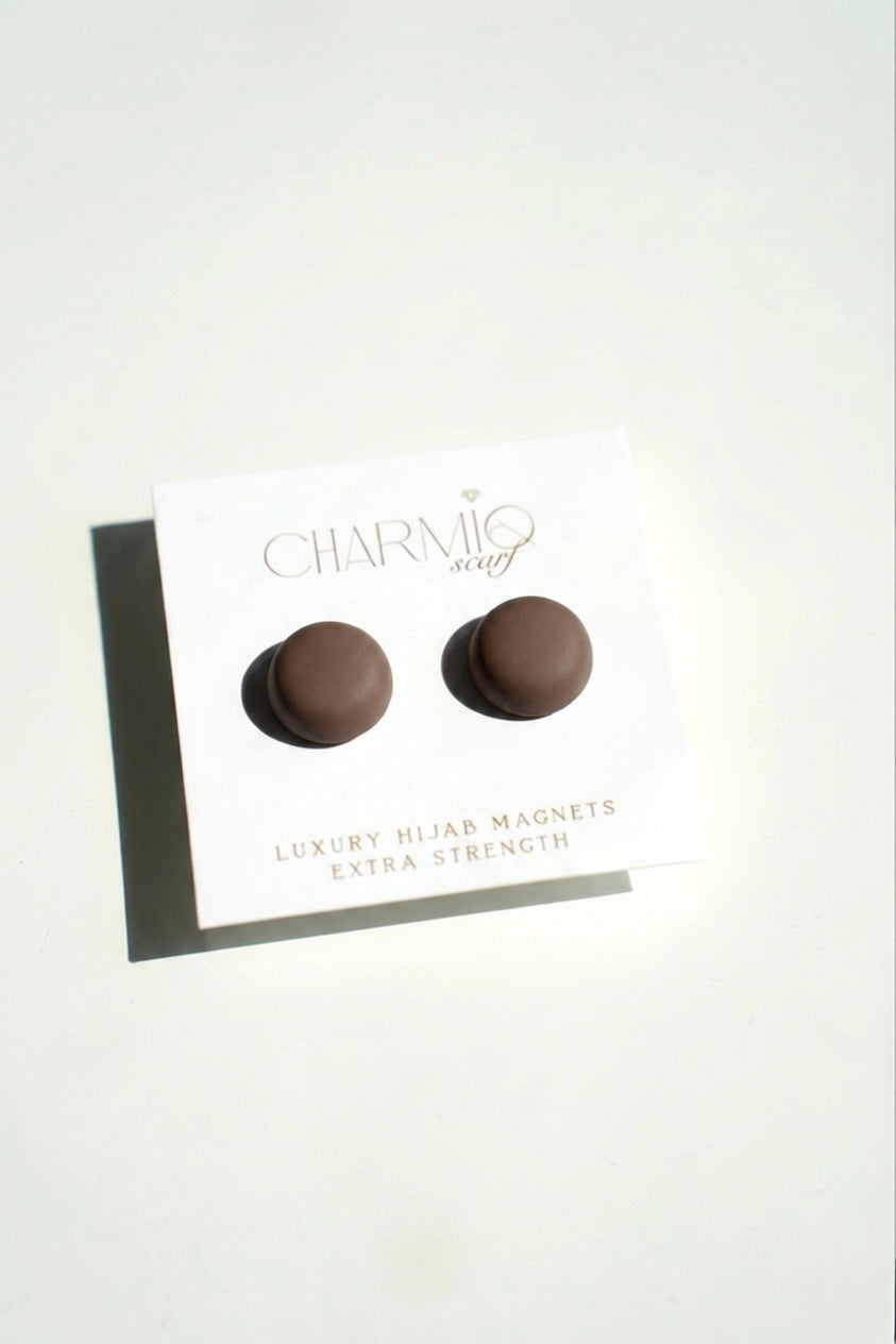 CHARMIQ Premium Hijab-Magnete | Dunkel Braun
