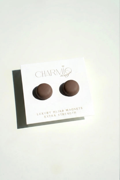 CHARMIQ Premium Hijab-Magnete | Dunkel Braun