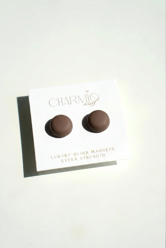 CHARMIQ Premium Hijab-Magnete | Dunkel Braun