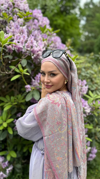 Pashmina Schal - Jacquard Paisley - Mauve