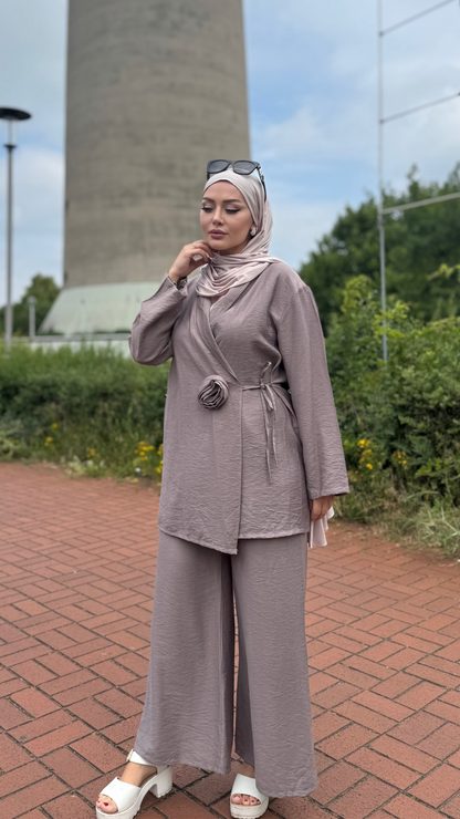 Lena - Blazer-Hose-Set - Taupe