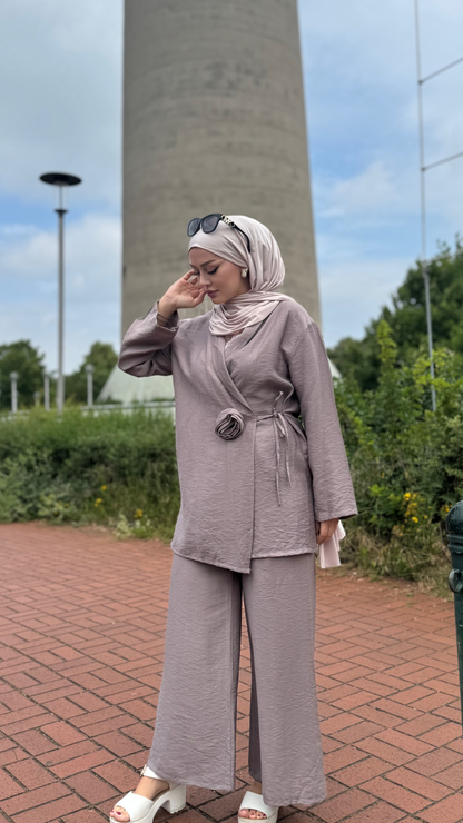 Lena - Blazer-Hose-Set - Taupe