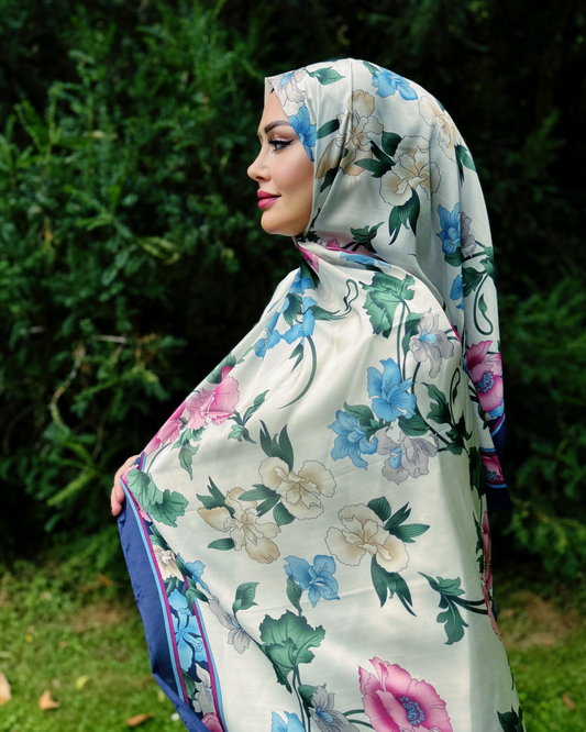 Floraler Schal - Pastellflora