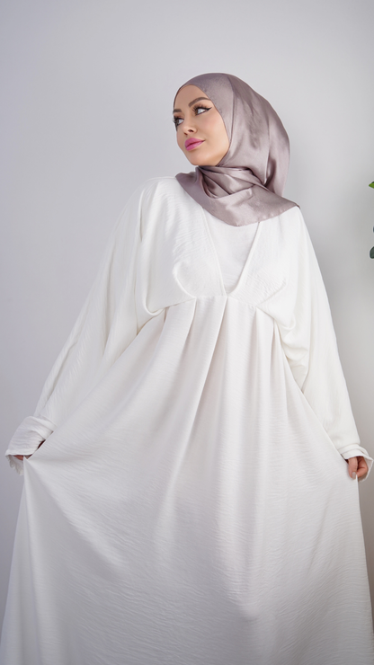 Maxi Abaya – Kleid mit elastischer Taille & Fledermausärmeln.